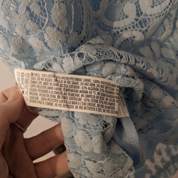 Baby blue lace Shift Dress - Picture 6 of 8